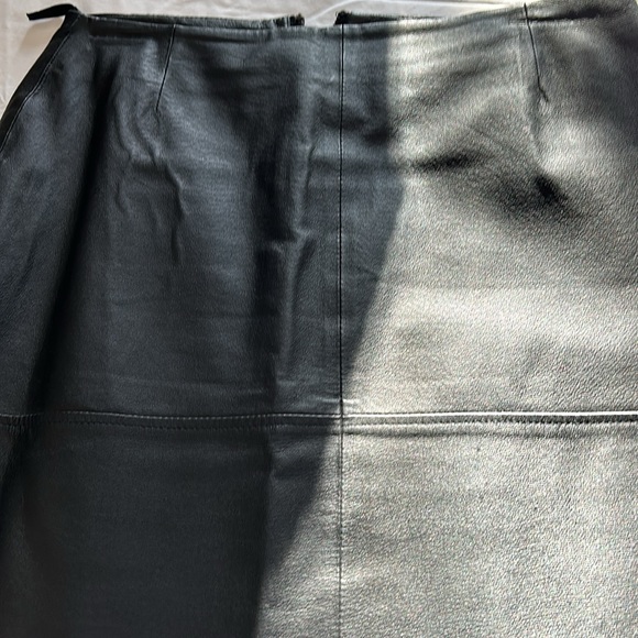 Newport News Dresses & Skirts - Leather black straight skirt. Size 14. Fully lined. Like new.